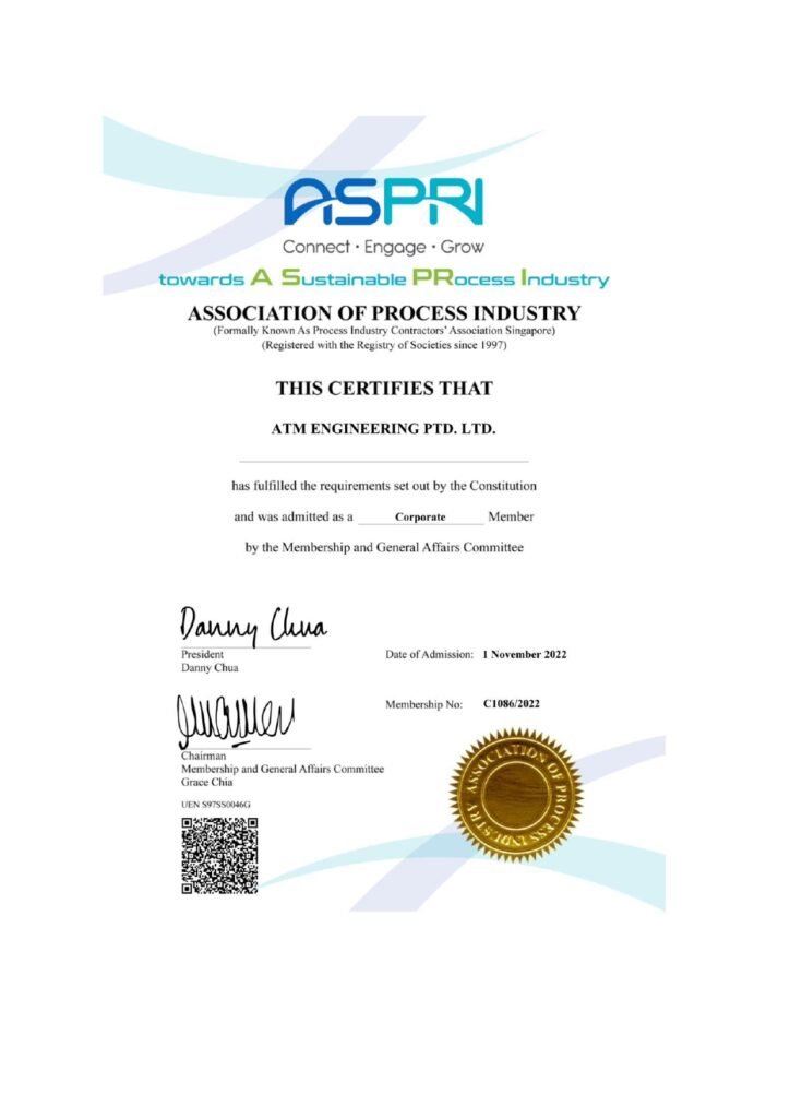 ASPRI CERTIFICATE FOR ATM ENGINEERING