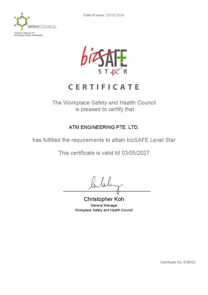 BIZSAFE STAR CERTFICATE FOR ATM ENGINEERING